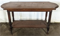 (F) Trimmed Wood Sofa Table. 48x19x28