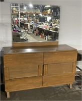 (EF) Vintage 6 Drawer Dresser with Mirror 53” x