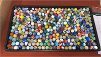 Vintage machine made marbles container not