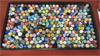 Vintage machine made marbles. Container not