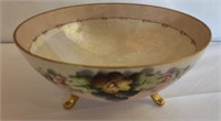 Beautiful vintage iridescent footed bowl