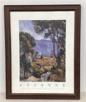 Cezanne A View of Estaque Poster Framed