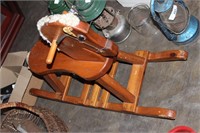 WOOD ROCKING HORSE