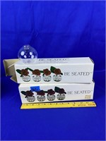 8pc handblown placecard holders