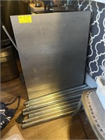 stainless steel table with extra legs