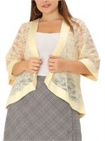 P4172  Agnes Orinda Lace Sheer Kimono - 4X