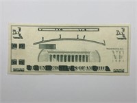 1970's Giori Lincoln Memorial Test Note Crisp Unc