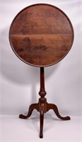 Walnut candle stand, MESD tag #5-24657, dish top