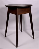 Splay leg table, walnut, tapered legs, 19.25" x 20