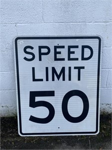 50 MPH Speed Limit Sign