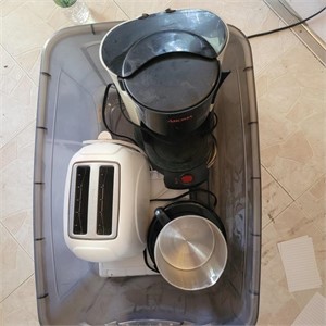 Toaster, steamer, coffee maker