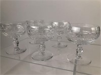 Waterford Set of 5 Champagne / Sherbet Glasses