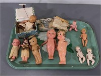 Old Dolls -Tiny Porcelain, Plastic, etc