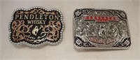 (2) BELT BUCKLES - PENDLETON, MADE BY MONTANA