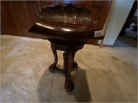 19th Century Italian Carved Walnut Piano Stool