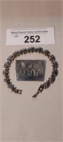 2 pc Sterling 925 Jewelry Elephant Bracelet Brooch