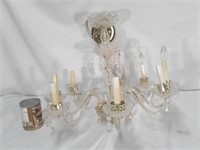 Lustre chandelier électrique en verre