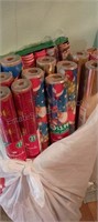 Bag of Vintage/Assorted Wrapping Paper Rolls -