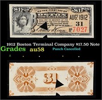 1906 Boston Terminal Company $17.50 Note Grades Ch