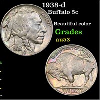 1938-d Buffalo 5c Grades Select AU