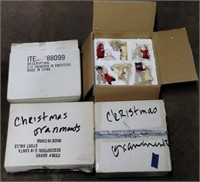 (N) Vintage Christmas Ornaments, Santa Sports,