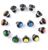 Cylewet 14Pcs 12mm Waterproof Momentary On Off