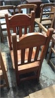 2 PAWS UP WOOD CHAIRS