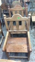 2 MATCHING WOOD CAPTAINS CHAIRS