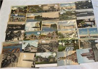 Antique architectural Massachusetts postcards