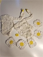 Two Crochet Ducks & Several Daisies