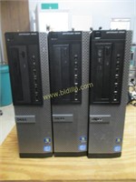 (3) Dell OptiPlex 7010 Desktop Computers.