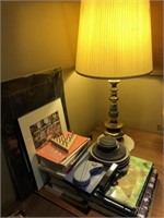 Brass Table Lamp, Books, Office Items