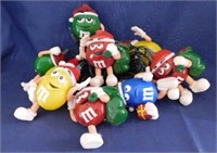Christmas light strings: Large m&m's candies,
