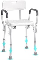 (N) VEVOR Shower Chair, Shower Seat with Back, Adj