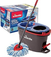 (P) Vileda EasyWring RinseClean Spin Mop & Bucket