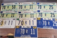 License Plates - Indiana, (9)