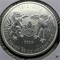 2012 Canada $2 Silver Coin Crest .75 t oz.