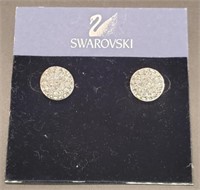 (XX) Swarovski Crystal Round Pierced Earrings