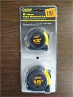 Steel Grip 2-pc Tape Measure Set; 12' & 16'