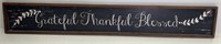 "grateful thankful blessed" hangable wall decor