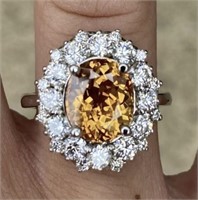 $11,680  4.80 cts Yellow Sapphire & Diamond 14k