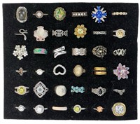 Exquisite Collection: Set of 36 Various Rings