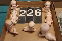Flat of 7 Porceline Kewpie Dolls