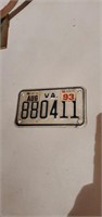 93 motorcycle plate