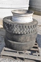 (3) 11-22.5 Tires & wheel / rims