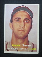 1957 TOPPS #37 FRANK TORRE MILWAUKEE BRAVES