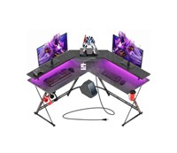 SEVEN WARRIOR L Shaped Gaming Desk with LED
