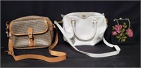 Group of designer style handbags, box lot