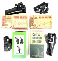 (4) Colt, Brauer & Bucheimer Leather Holsters