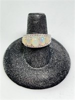 Sterling Ethiopian Opal Ring 5 Grams Size 7
